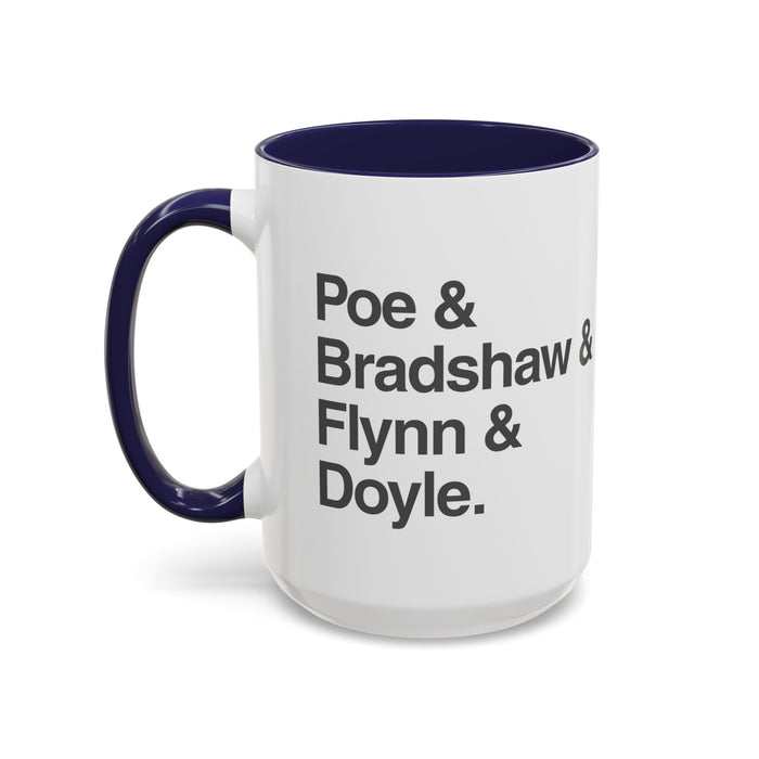 Coffee Mug — Minimalist Names Design (Poe & Bradshaw & Flynn & Doyle) Printify