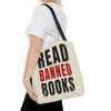 Read Banned Books Cream Tote Bag Printify