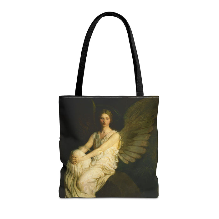 Robert Louis Stevenson Memorial Angel Tote Bag | Dark Academia | Book Bag Printify