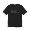 Read Books. Walk Dogs. Fight Fascists. Pink Typography T-Shirt Printify