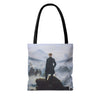 Wanderer Above the Sea Mist Tote Bag – Classic Dark Academia Art Tote Printify