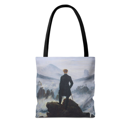 Wanderer Above the Sea Mist Tote Bag – Classic Dark Academia Art Tote Printify