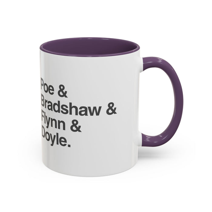 Coffee Mug — Minimalist Names Design (Poe & Bradshaw & Flynn & Doyle) Printify