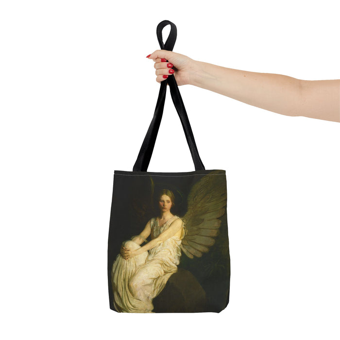 Robert Louis Stevenson Memorial Angel Tote Bag | Dark Academia | Book Bag Printify