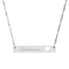 Jane Eyre quote heart bar necklace | Forever is ours engraved quote | Charlotte Brontë The Untamed Chapter Store