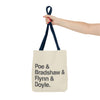 Tote Bag — Minimalist 'Poe & Bradshaw & Flynn & Doyle.' Text Tote Printify