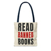 Read Banned Books Cream Tote Bag Printify