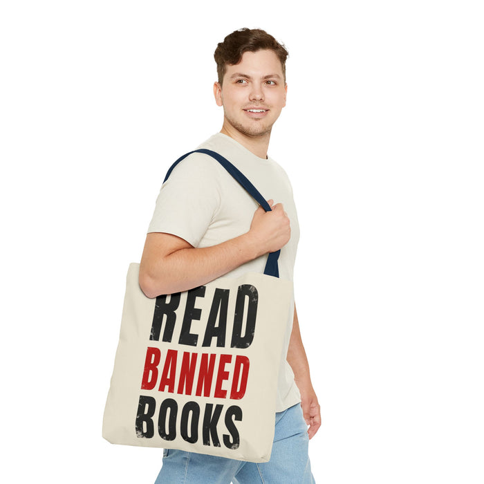 Read Banned Books Cream Tote Bag Printify