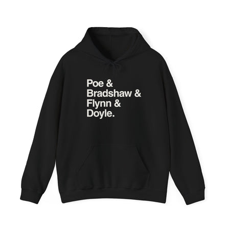 MW Craven Official Merchandise Poe & Bradshaw & Flynn & Doyle Hoodie Printify
