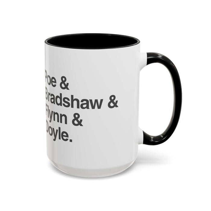 Coffee Mug — Minimalist Names Design (Poe & Bradshaw & Flynn & Doyle) Printify