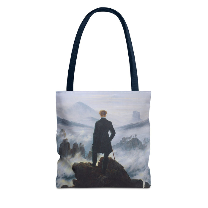 Wanderer Above the Sea Mist Tote Bag – Classic Dark Academia Art Tote Printify