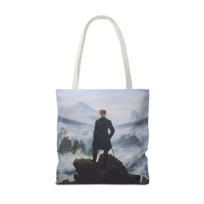 Wanderer Above the Sea Mist Tote Bag – Classic Dark Academia Art Tote Printify