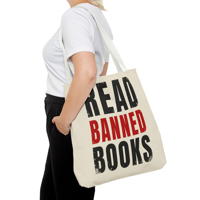 Read Banned Books Cream Tote Bag Printify