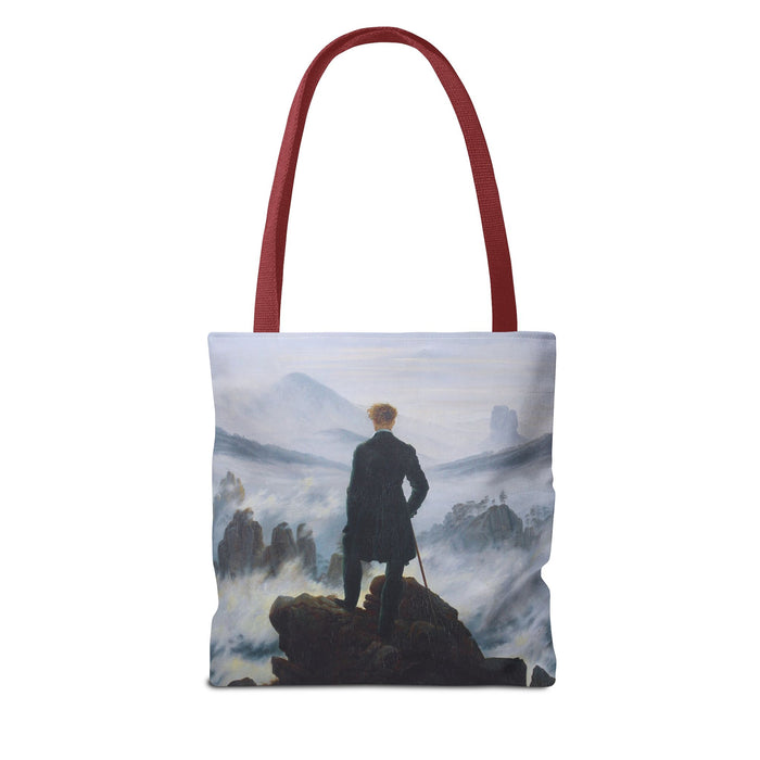 Wanderer Above the Sea Mist Tote Bag – Classic Dark Academia Art Tote Printify