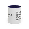 Coffee Mug — Minimalist Names Design (Poe & Bradshaw & Flynn & Doyle) Printify