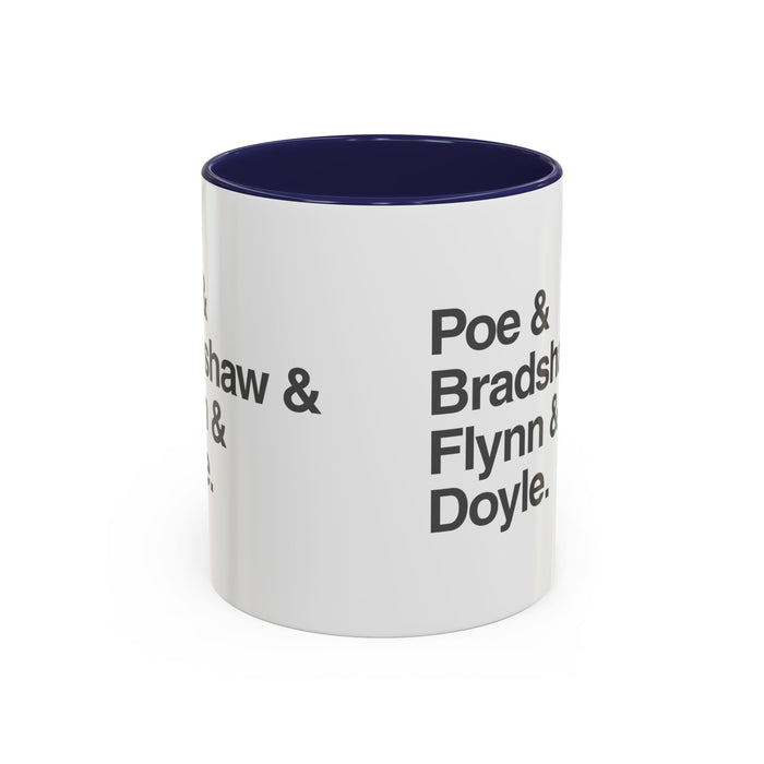 Coffee Mug — Minimalist Names Design (Poe & Bradshaw & Flynn & Doyle) Printify