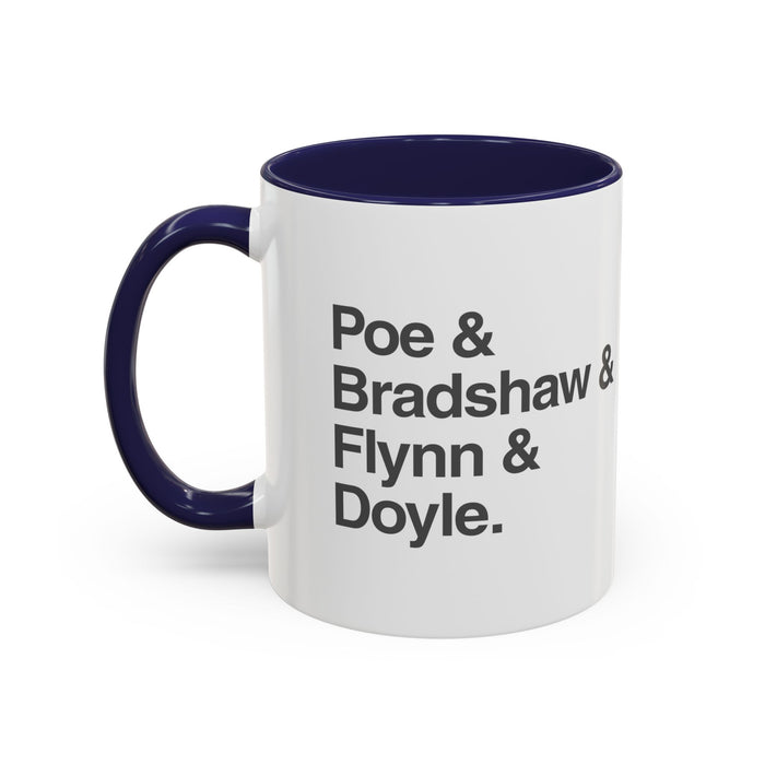 Coffee Mug — Minimalist Names Design (Poe & Bradshaw & Flynn & Doyle) Printify