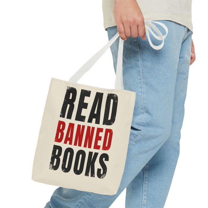 Read Banned Books Cream Tote Bag Printify
