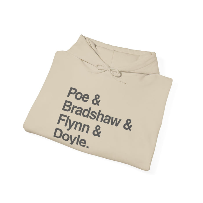MW Craven Official Merchandise Poe & Bradshaw & Flynn & Doyle Hoodie Printify