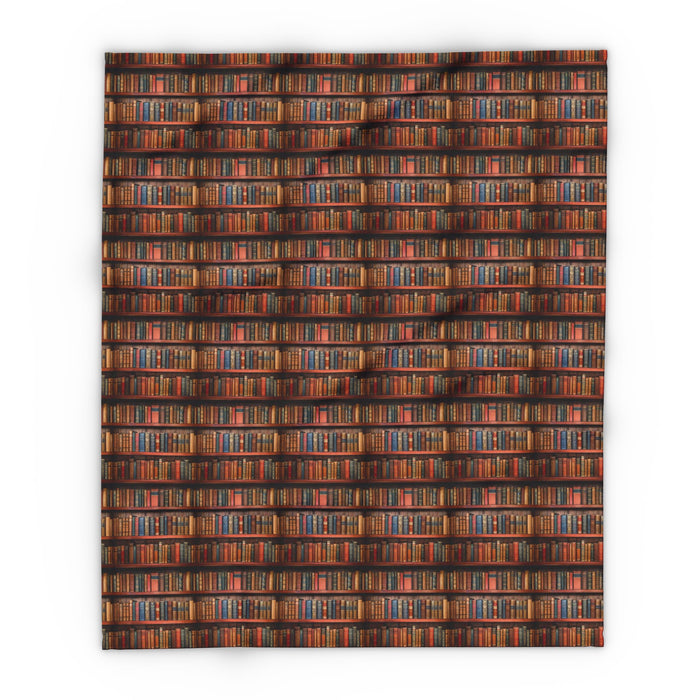 Vintage Library Books Fleece Blanket