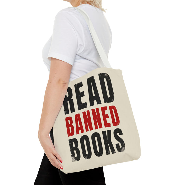 Read Banned Books Cream Tote Bag Printify