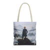Wanderer Above the Sea Mist Tote Bag – Classic Dark Academia Art Tote Printify