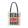 Read Banned Books Cream Tote Bag Printify