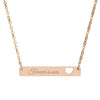 Jane Eyre quote heart bar necklace | Forever is ours engraved quote | Charlotte Brontë The Untamed Chapter Store