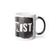 Mug with 'PLOT TWIST' text on a white background