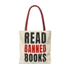 Read Banned Books Cream Tote Bag Printify