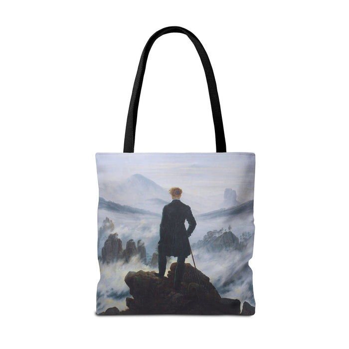 Wanderer Above the Sea Mist Tote Bag – Classic Dark Academia Art Tote Printify