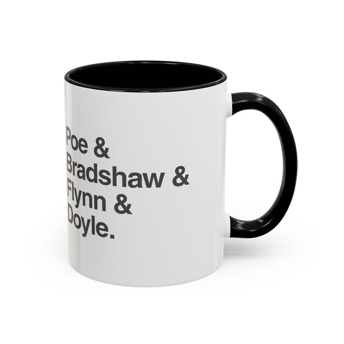 Coffee Mug — Minimalist Names Design (Poe & Bradshaw & Flynn & Doyle) Printify