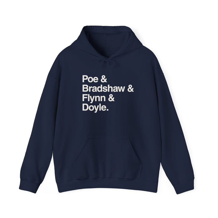 MW Craven Official Merchandise Poe & Bradshaw & Flynn & Doyle Hoodie Printify