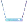 Jane Eyre quote heart bar necklace | Forever is ours engraved quote | Charlotte Brontë The Untamed Chapter Store