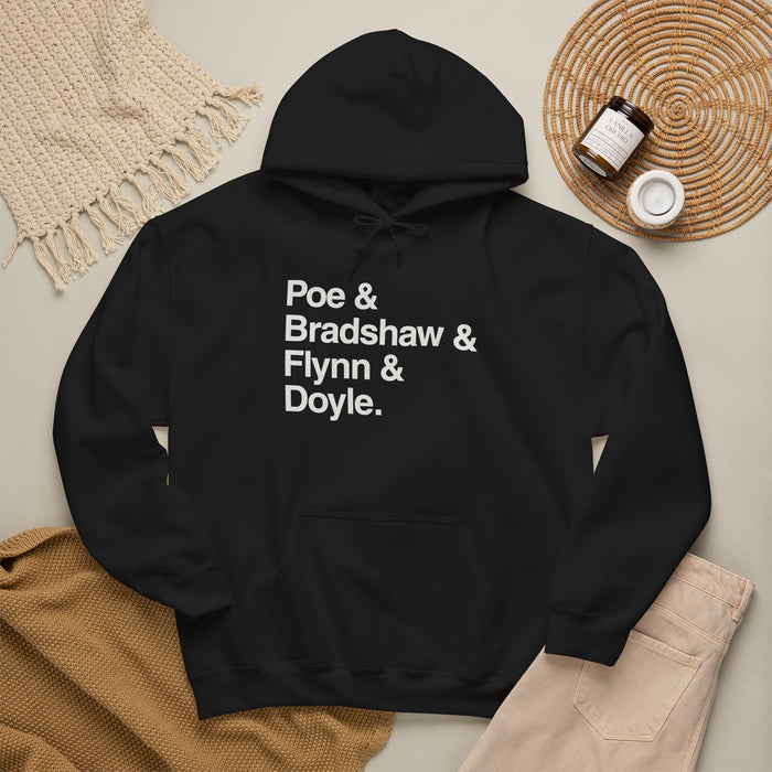 MW Craven Official Merchandise Poe & Bradshaw & Flynn & Doyle Hoodie Printify