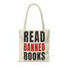 Read Banned Books Cream Tote Bag Printify