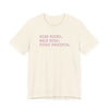 Read Books. Walk Dogs. Fight Fascists. Pink Typography T-Shirt Printify