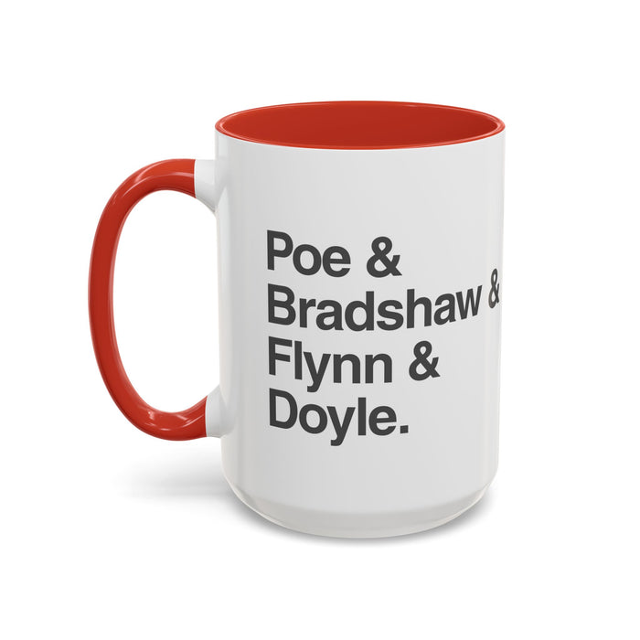 Coffee Mug — Minimalist Names Design (Poe & Bradshaw & Flynn & Doyle) Printify
