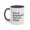 Coffee Mug — Minimalist Names Design (Poe & Bradshaw & Flynn & Doyle) Printify