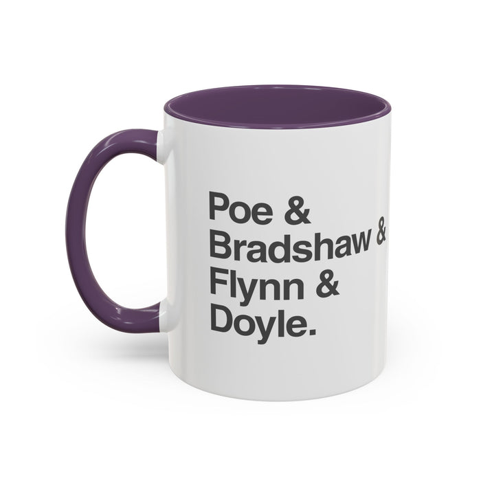 Coffee Mug — Minimalist Names Design (Poe & Bradshaw & Flynn & Doyle) Printify