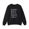 Dark academia sweatshirt characters crewneck | Richard and Henry and Bunny and Francis and Charles and Camilla Printify