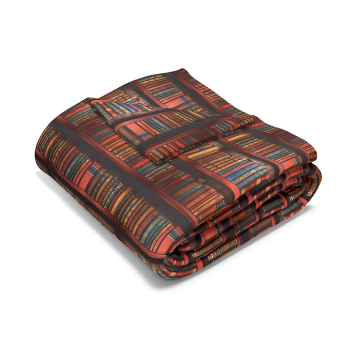 Vintage Library Books Fleece Blanket