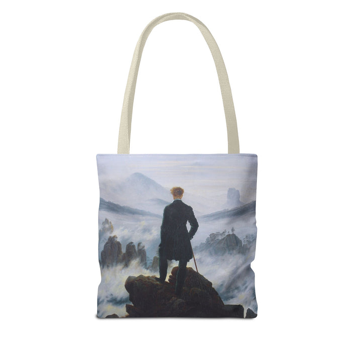 Wanderer Above the Sea Mist Tote Bag – Classic Dark Academia Art Tote Printify