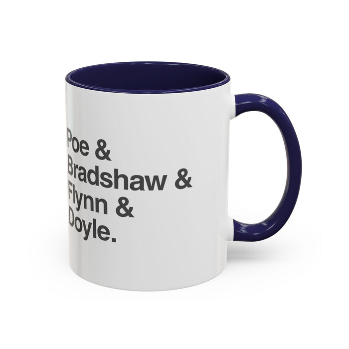 Coffee Mug — Minimalist Names Design (Poe & Bradshaw & Flynn & Doyle) Printify