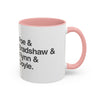 Coffee Mug — Minimalist Names Design (Poe & Bradshaw & Flynn & Doyle) Printify