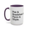 Coffee Mug — Minimalist Names Design (Poe & Bradshaw & Flynn & Doyle) Printify