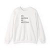 White I'd Rather Be Writing Crewneck Sweatshirt | Writer Typography Graphic Printify