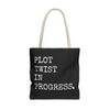 Plot Twist In Progress Tote Bag The Untamed Chapter Store