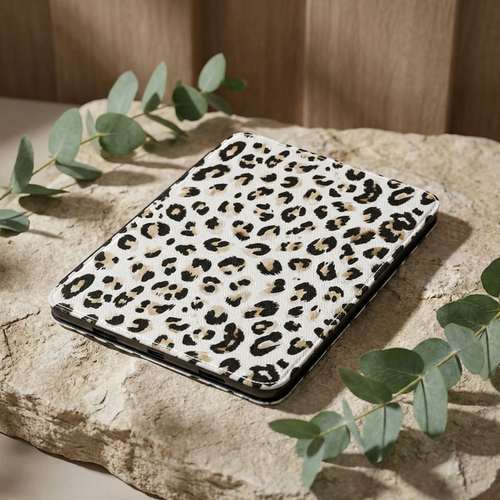 White Leopard Print Kindle Paperwhite Case The Untamed Chapter Store