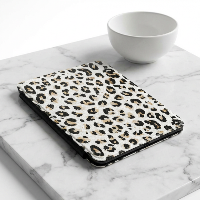 White Leopard Print Kindle Paperwhite Case The Untamed Chapter Store